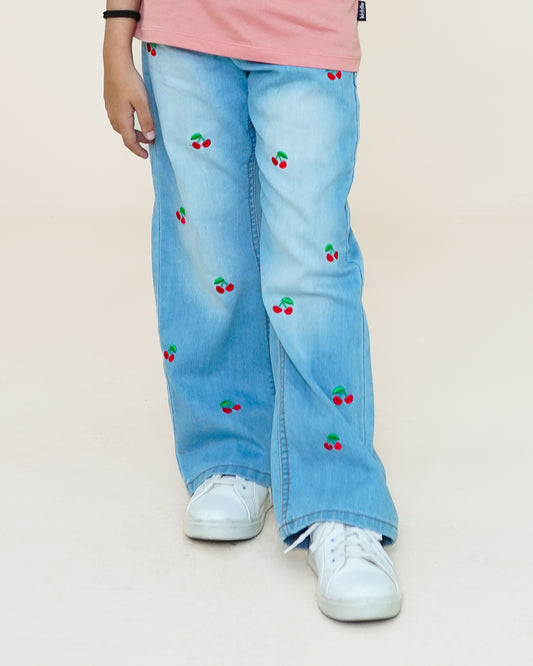 Cherry Denim Jeans – LT Blue