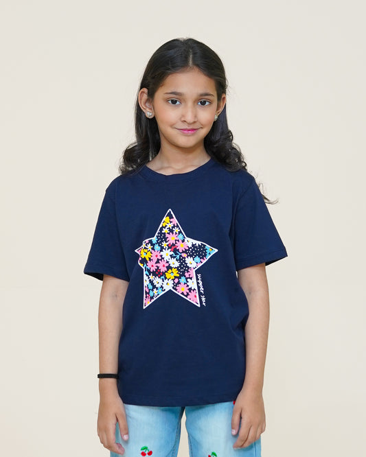 Star Bloom T-shirt – DK Blue