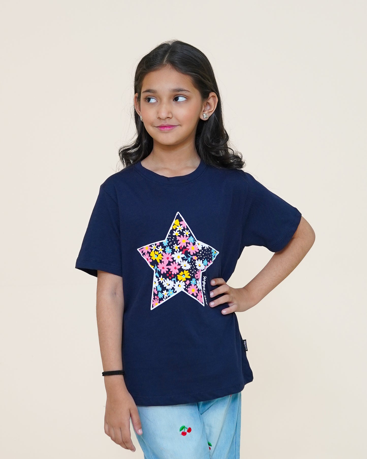 Star Bloom T-shirt – DK Blue