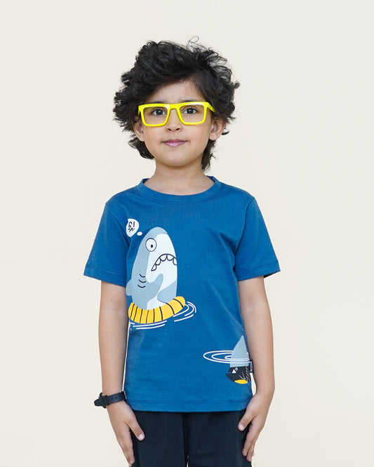 Confused Shark T-shirt – Blue