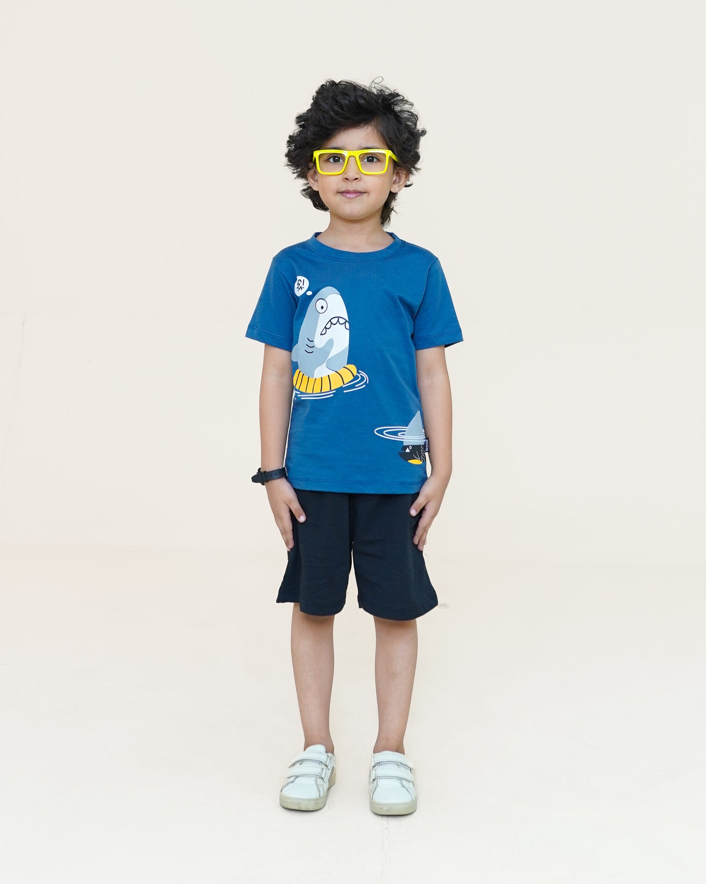Confused Shark T-shirt – Blue
