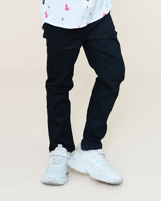Plain Denim Jeans - Black