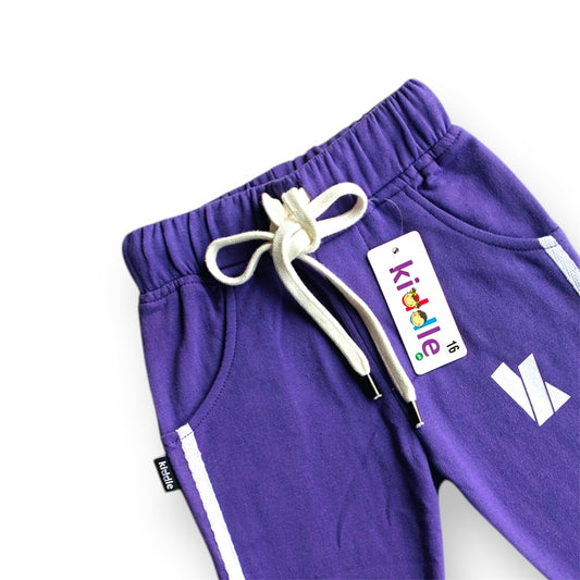 Fleece Purple Trouser with Stripe For Winters