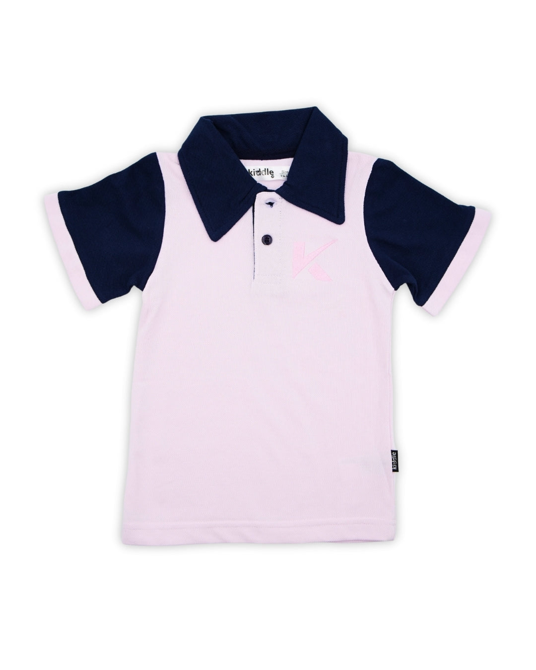 LT Pink Contrast Collar & Sleeves Polo