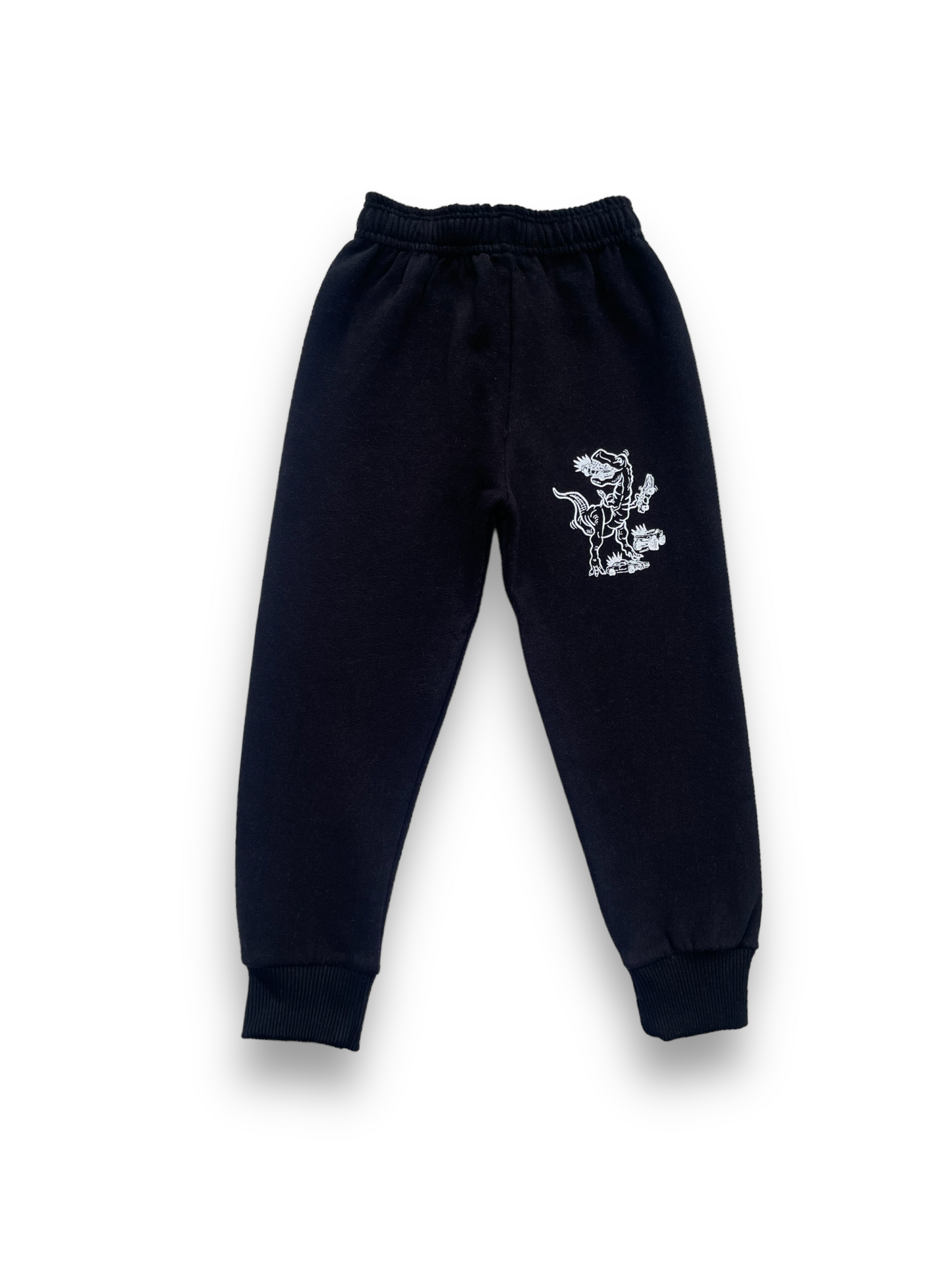 Angry Dino Fleece Heather Grey/Black Tracksuit - Winters