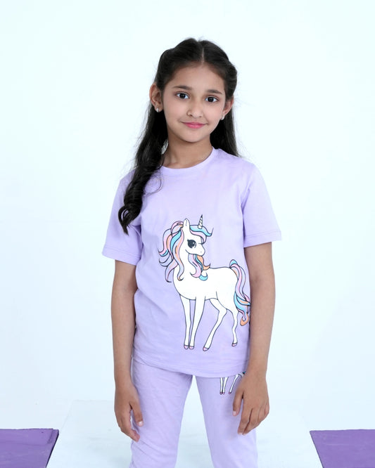 Unicorn Co-ord Set – LT Purple