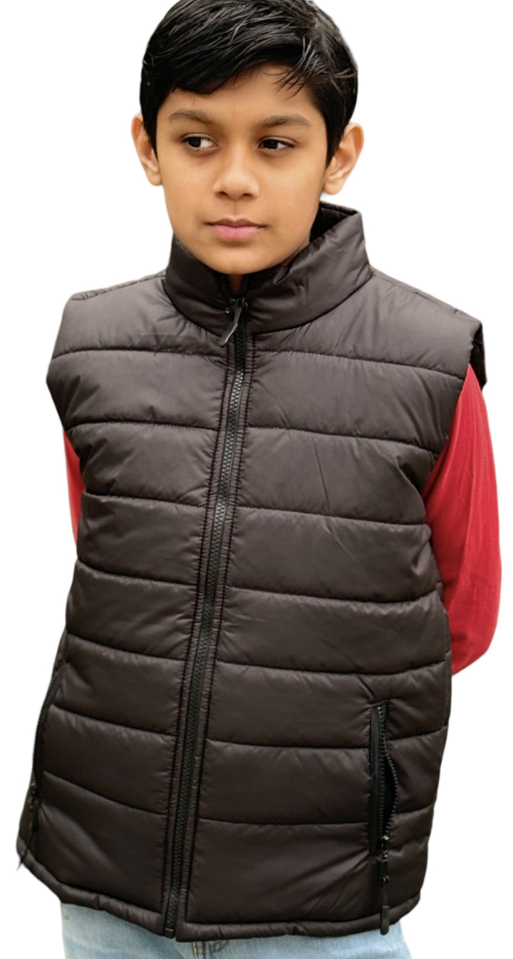 Black Sleeveless Puffer Jacket - Winter Jackets Pakistan