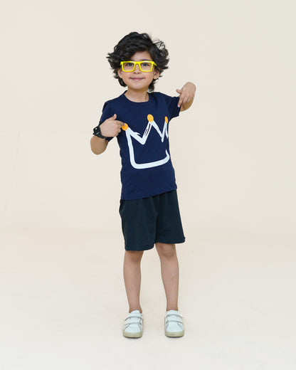 Crown T-shirt – DK Blue