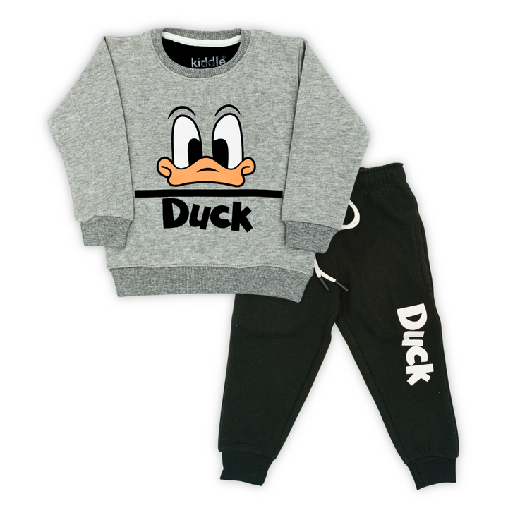 Donald Duck Heather Grey/Black Fleece Tracksuit - Best Tracksuits in Pakistan- Winters