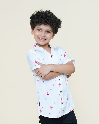 Tropical Cuban Shirt – White