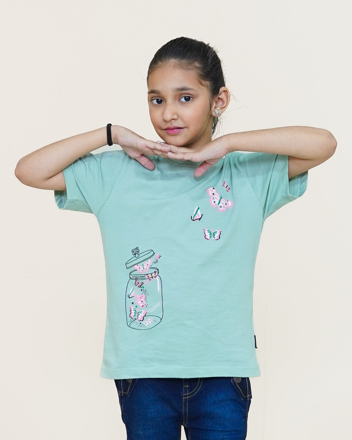 Butterfly Jar T-shirt – Mint Green