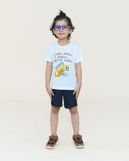 Music Sketch T-shirt – White