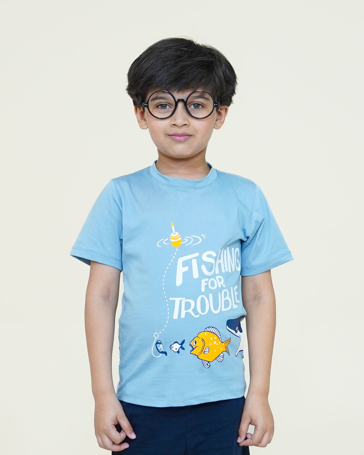 Fishing Trouble T-shirt – LT Blue
