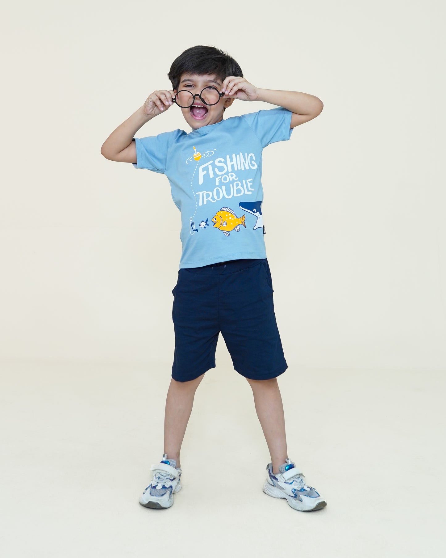 Fishing Trouble T-shirt – LT Blue