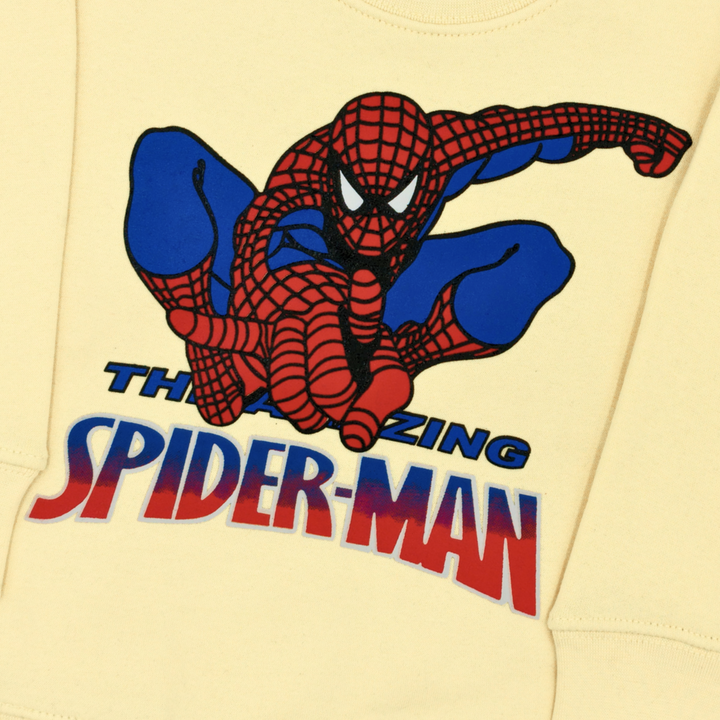 The Amazing Spiderman Yellow/Black Fleece Tracksuit  - Best Tracksuits in Pakistan - Winters - Kiddle