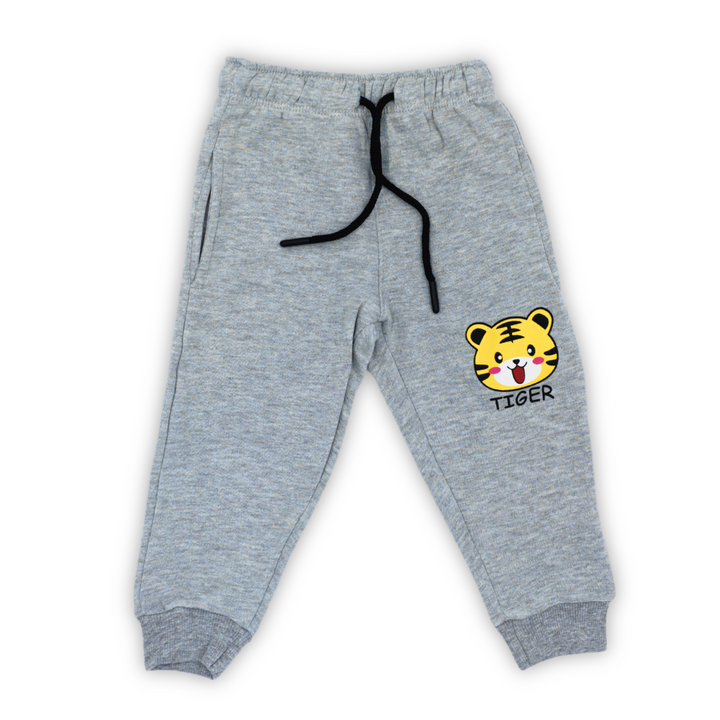 Tiger Heather Grey Fleece Tracksuit - Kids Tracksuits - Winters - Kiddle