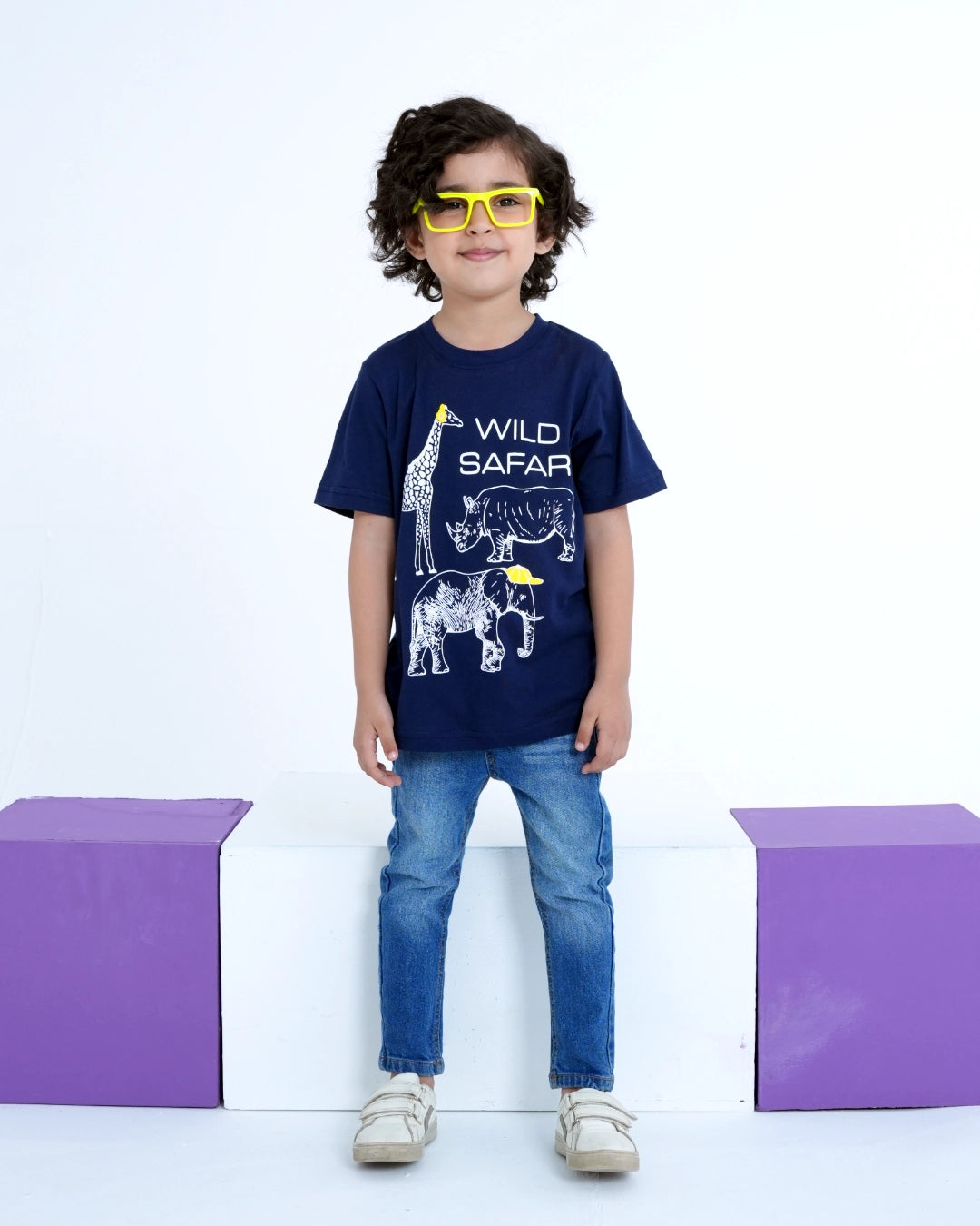 Dark Blue 'Wild Safari' T-shirt