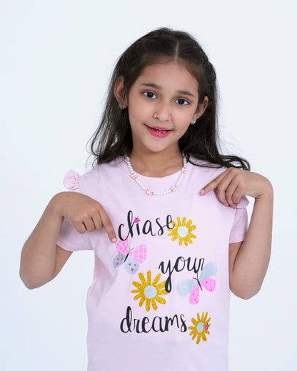 Baby Pink 'Chase Your Dream' T-shirt