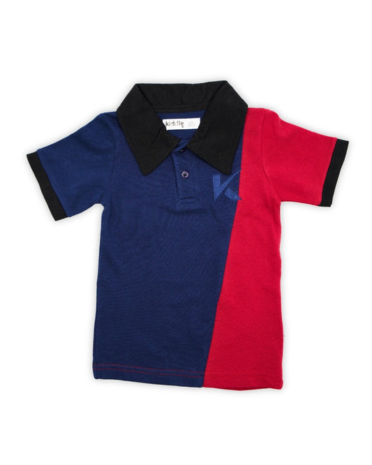 Blue & Red Side Panel Polo