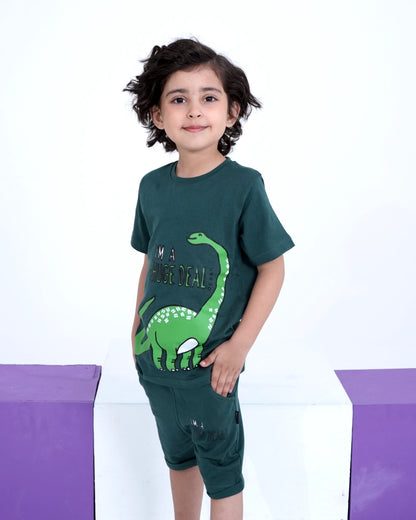 Dino Dark Green Co-ord Set