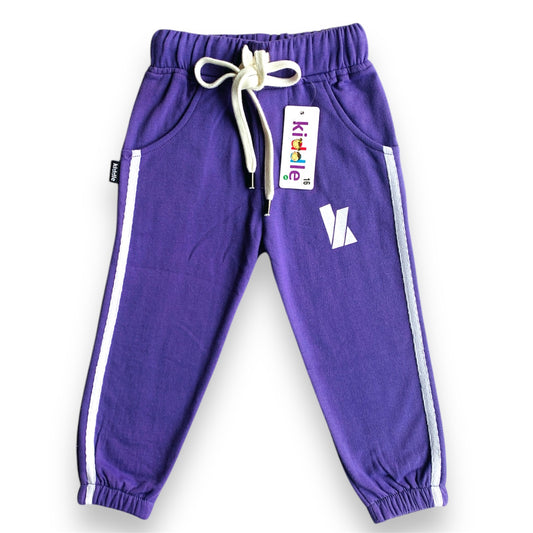 Fleece Purple Trouser with Stripe For Winters