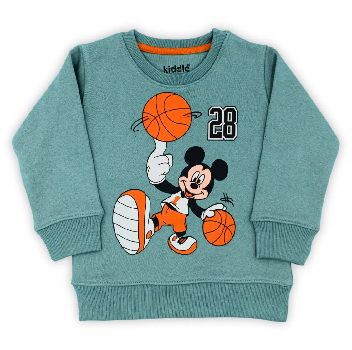 Mickey Basketball Green Sweatshirt