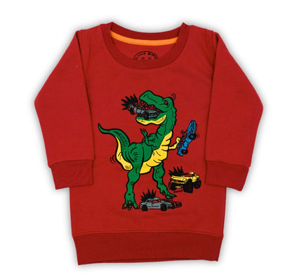 Angry Dino Red/Black Tracksuit Fleece - Winters