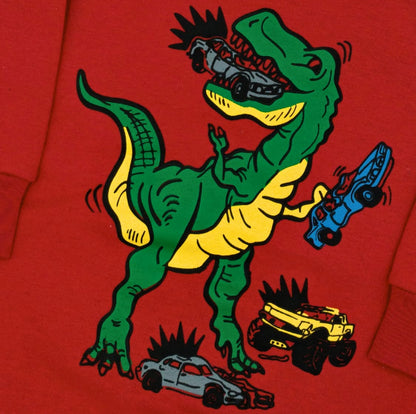 Angry Dino Red/Black Tracksuit Fleece - Winters