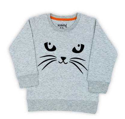 Cat Face Heather Grey Tracksuit - Winters
