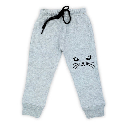 Cat Face Heather Grey Tracksuit - Winters