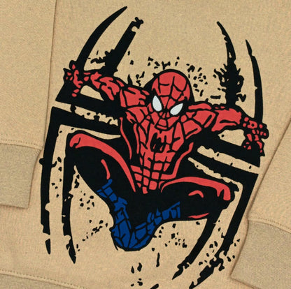 Spiderman Beige Fleece Tracksuit - Winters