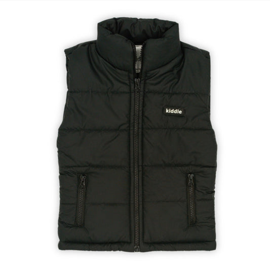 Black Sleeveless Puffer Jacket