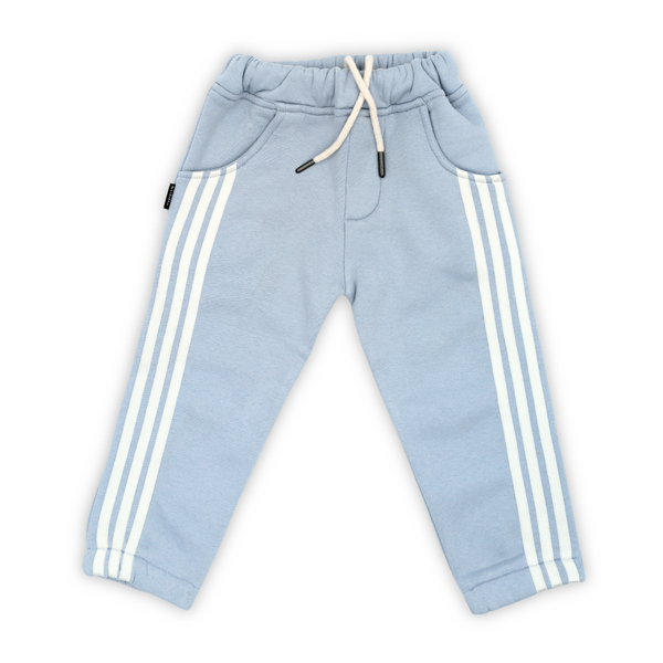 Fleece Ice Blue Trouser with Stripes For Winters - Trousers Online
