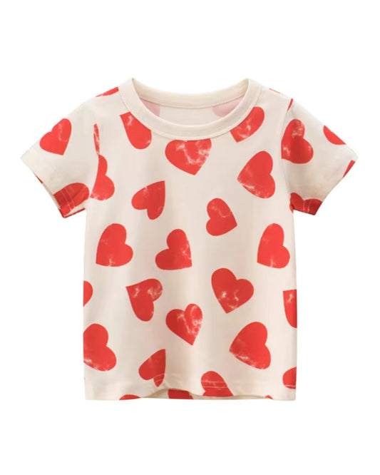 Love Hearts T-shirt – Beige