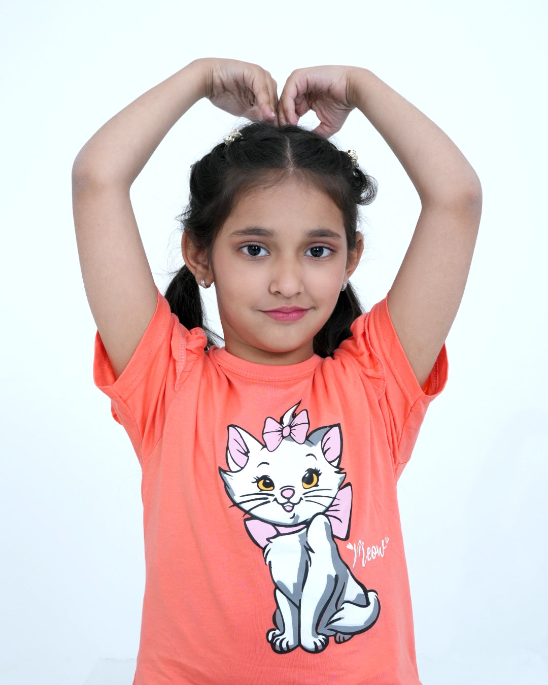Marie Cat T-shirt – Coral