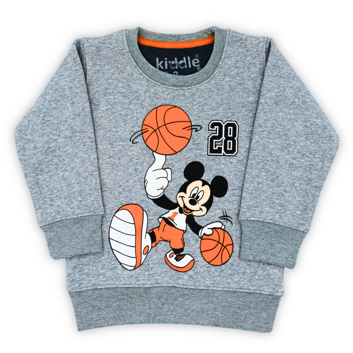 Mickey Basketball Grey Sweatshirt - Boys Sweatshirts