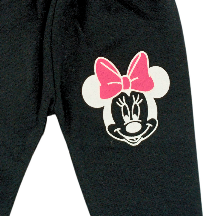 Minnie Faces White/Black Fleece Tracksuit - Girls Tracksuit - Winters