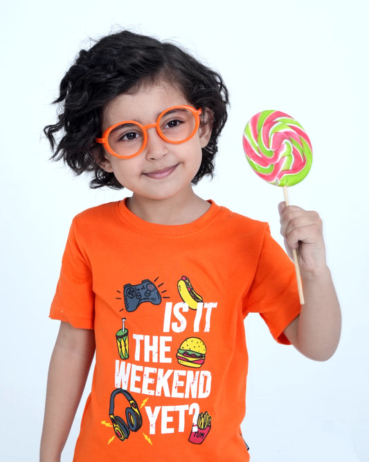 Orange Weekend Vibes T-shirt