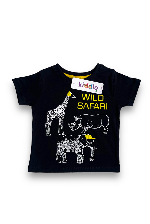 T-Shirt Wild Safari Black - Pakistan T Shirt - Kiddle