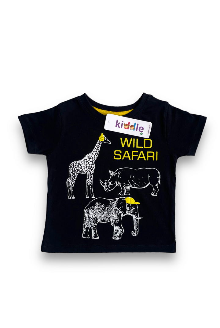 T-Shirt Wild Safari Black - Pakistan T Shirt - Kiddle