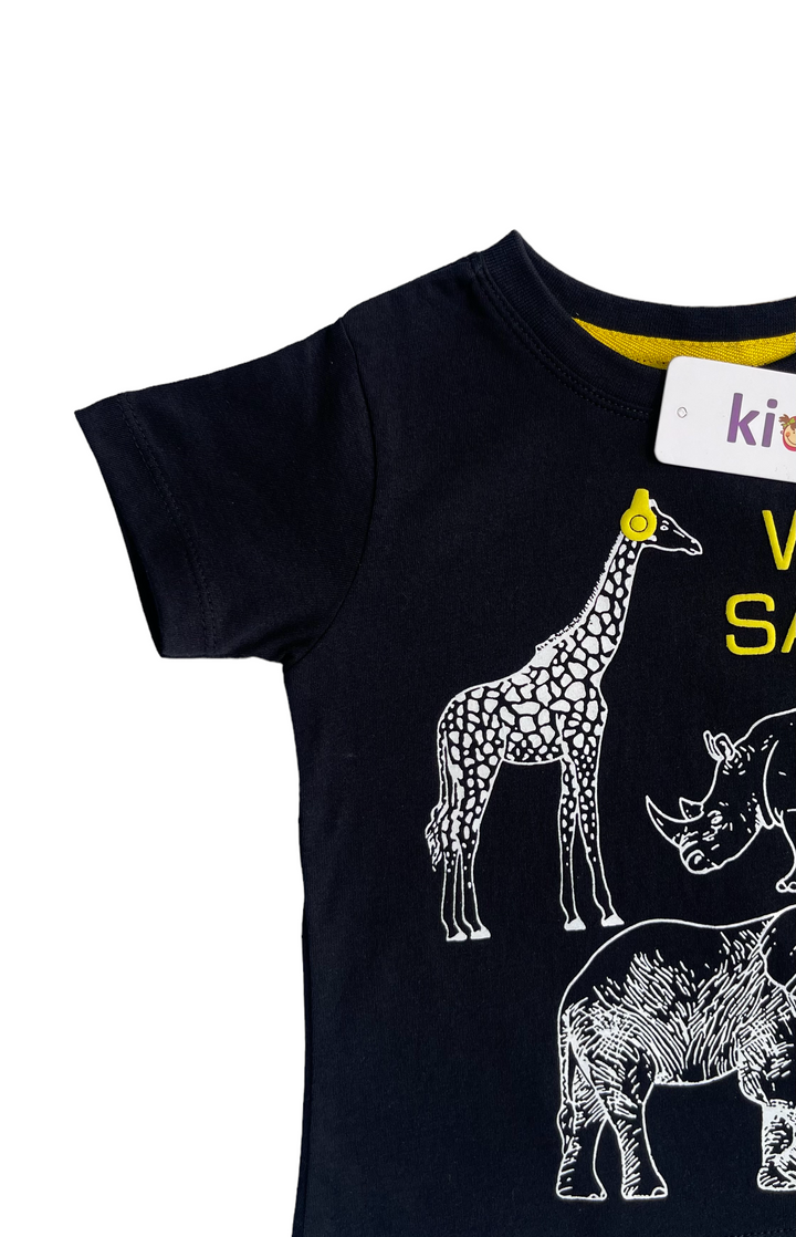 T-Shirt Wild Safari Black - Pakistan T Shirt - Kiddle