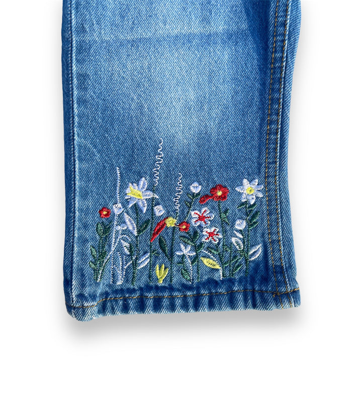 Girls Embroided Bell Bottom Light Blue - Girls in Jeans - Jeans