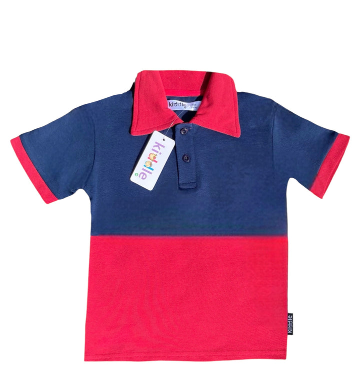 Polo Shirt Red & Navy Blue - Polo T Shirts in Lahore - Kiddle