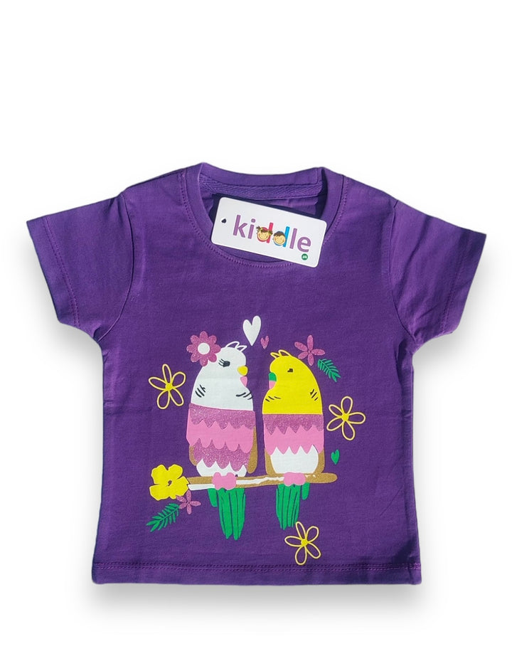 Purple T-Shirt with Parrots Printing - Buy Shirts Online Pakistan - Kiddle