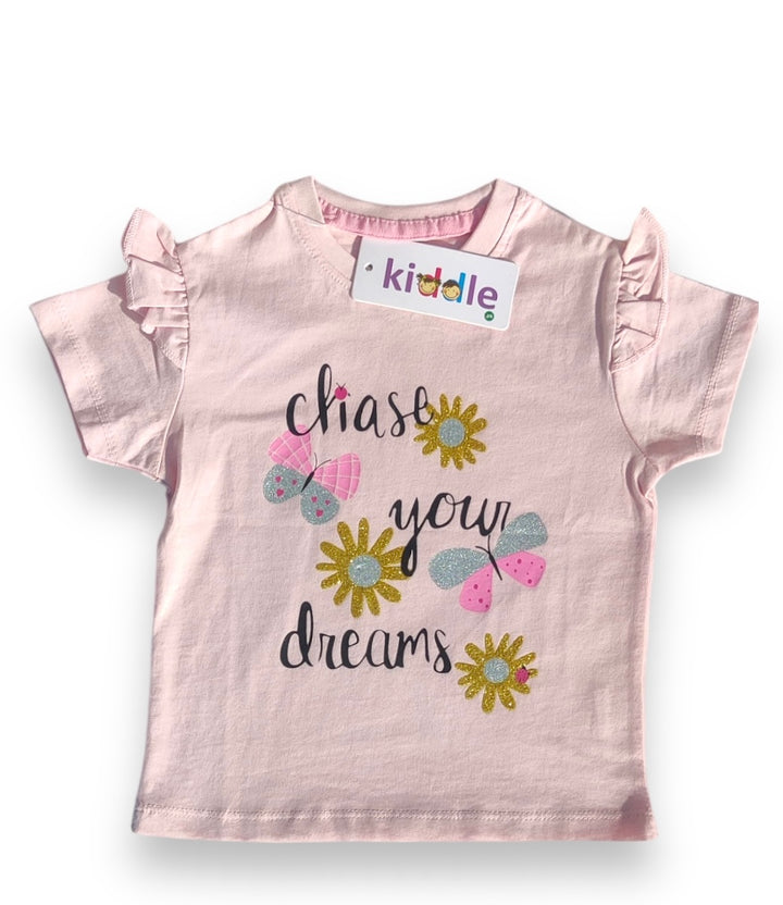 Chase Your Dream T-Shirt Baby Pink - Best Quality T Shirts in Pakistan
