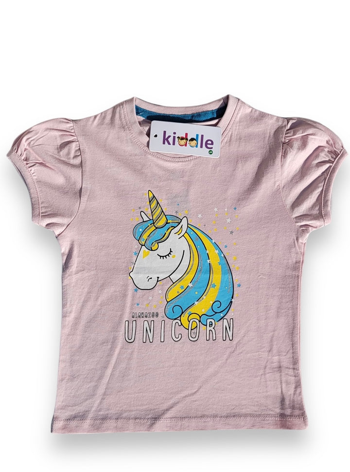 Unicorn Light Pink T-Shirt - Best Quality T Shirts in Pakistan - Kiddle