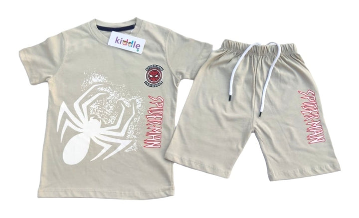 Spiderman Grey Beige Colour Twinset - Twinset Kidswear - Kiddle