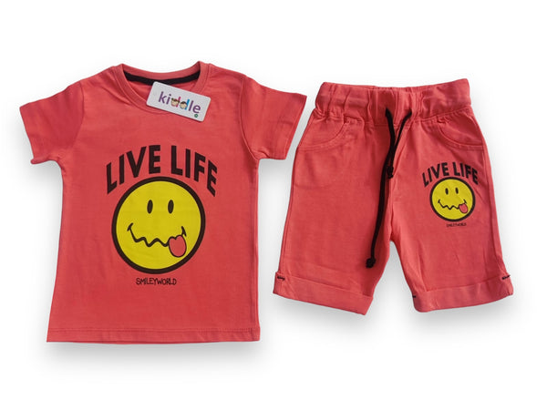 Live Life Twin Set Pink - Twinset Kidswear