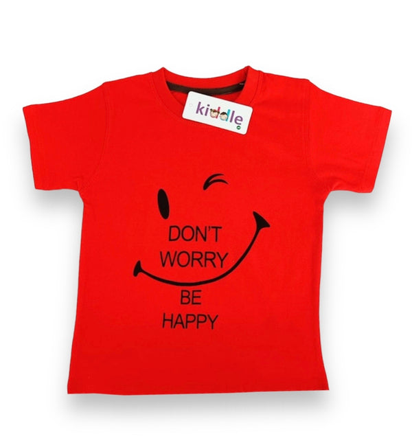 Don't Worry Be Happy Cool Red T-Shirt - Infant T Shirts
