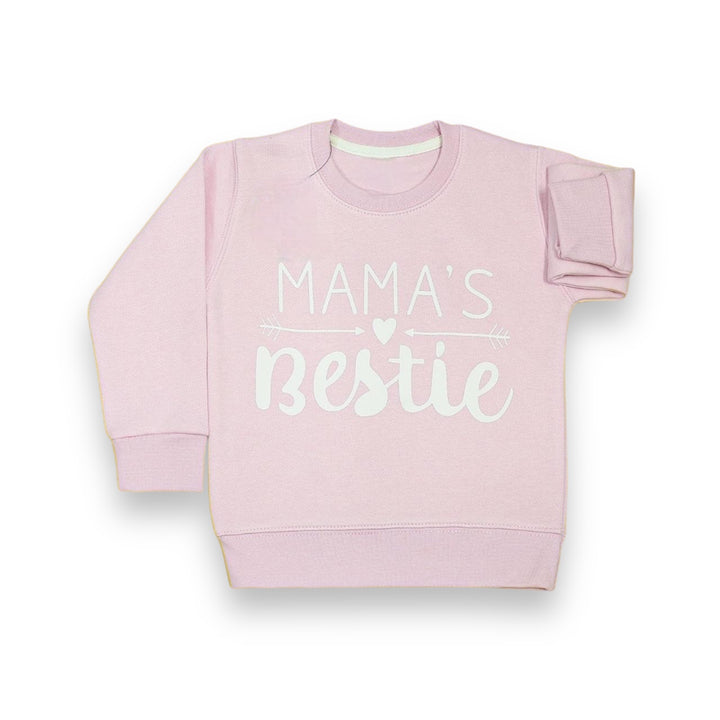 Mama's Bestie Baby Pink Sweatshirt - Sweatshirt for Girls